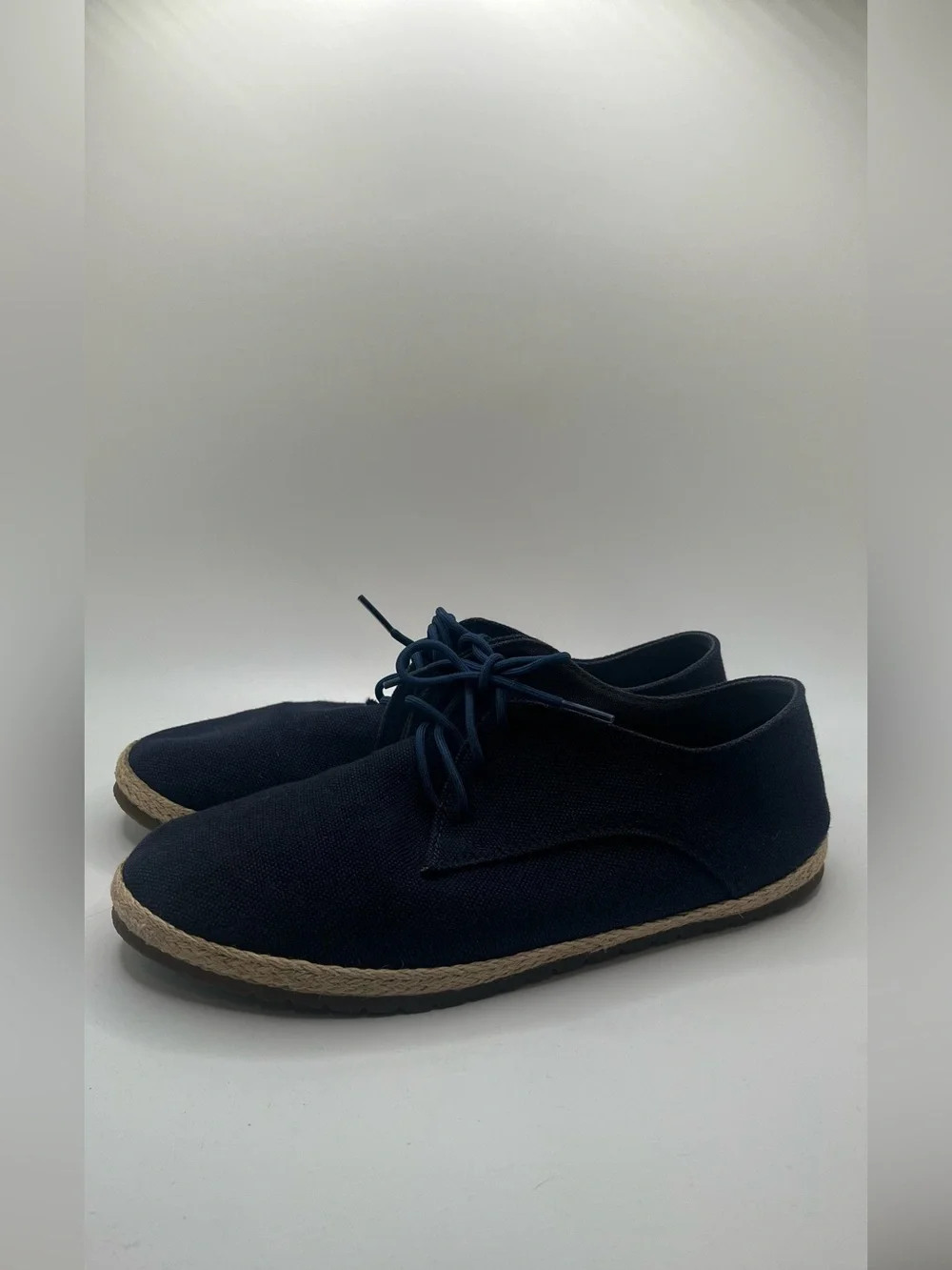 PATARA Men”s Eco - Friendly Navy  Nomad Canvas Lace-Up  Travel Shoes Size US 9